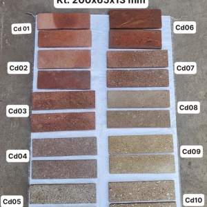 Gạch thẻ cổ (gạch cắt ) kt 230x65x13mm